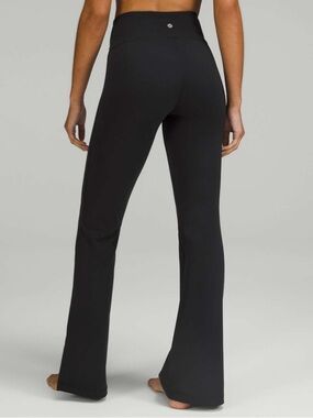 Lululemon Groove Split Hem Flare Pant Nulu Black Women 4 High Rise Yoga